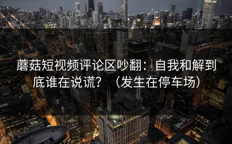 蘑菇短视频评论区吵翻：自我和解到底谁在说谎？（发生在停车场）